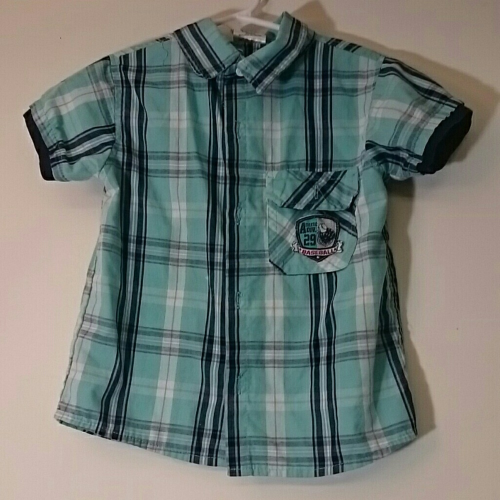 Light blue plaid button up